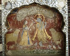 Another Sikh era Kangra mural of Hindu deities