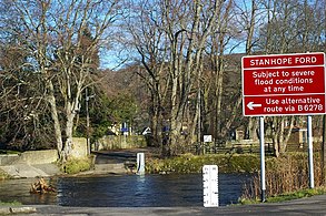 A ford in Stanhope, England, that has been closed[12]