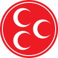 Emblem der türkischen Milliyetçi Hareket Partisi (MHP)