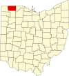 State map highlighting Fulton County