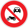 No motor vehicles