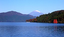 Fuji från Moto-Hakone (Hakonesjön)