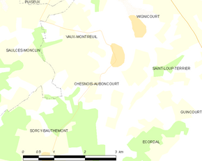 Poziția localității Chesnois-Auboncourt