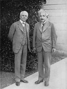 Millikan i Albert Einstein a l'Institut Tecnològic de Califòrnia l'any 1932