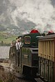 2008-08-25 Ffestiniog Railway loco Earl of Merioneth at Porthmadog.