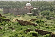 Mausoleum of Ghiyasuddin Tughluq in Tughluqabad.