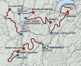 Routekaart van de Critérium du Dauphiné 2012