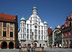 The Renaissance town hall of Memmingen.