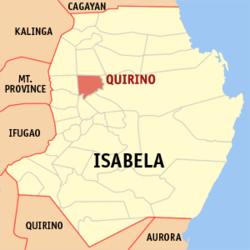 Map of Isabela with Quirino highlighted