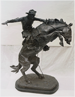 Frederic Remington, The Bronco Buster, limited edition #17 of 20, 1909.