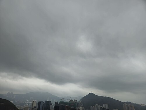 dark clouds in the sky at Hong Kong