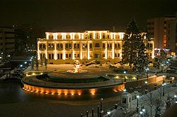 Night view of the Tepebaşı neighbourhood in winter.