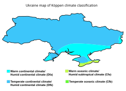 Кліматична карта України (за Кеппеном)