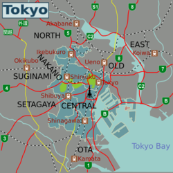 Tokyo centrale - Localizzazione