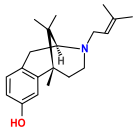 Chemical structure of ibazocine.