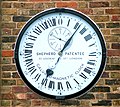 Shepherd gate clock am Royal Greenwich Observatory mit 24-Stunden-Einteilung