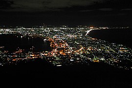 从函馆山观看函馆夜景