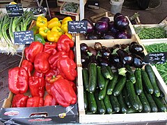 Légumes à ratatouille du Cours Saleya de Nice