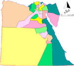 خريطة محافظات مصر، صماء، ملونة