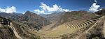 Panorama över runier vid Pisac.