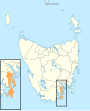 Map showing Kingborough LGA in Tasmania