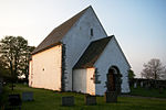 Talgje kyrka i Finnøy kommun, byggd omkring 1150, Ryfylkes äldsta bevarade kyrka.