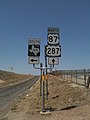 US 287 is concurrent with US 87 between Amarillo and Dumas.