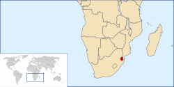 Location of Eswatini