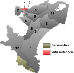 Location of Kashgar (red) within Kashgar Prefecture