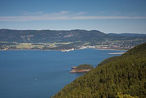 Blick auf Stjørdalshalsen und Stjørdal