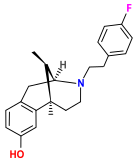 Chemical structure of fluorophen.