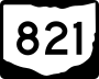 State Route 821 marker