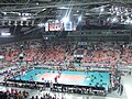 Volleyball-Weltliga-Spiel zwischen Polen und Brasilien im Juni 2009