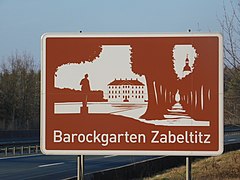 Touristische Hinweistafel an der A 13