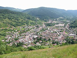 Cornimont vun der Grand-Roche aus gesinn