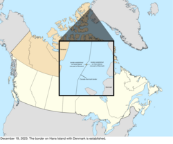 Map of the change to Canada on December 19, 2023