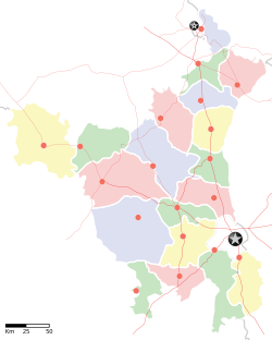 Huyện Faridabad trên bản đồ Haryana