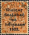 Ireland, 1922: British stamp overprinted for Provisional Government of the Irish Free State