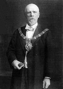 McGaul pictured as Mayor of Birkenhead in 1908