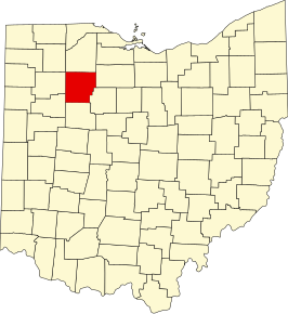 Locatie van Hancock County in Ohio