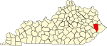 State map highlighting Floyd County