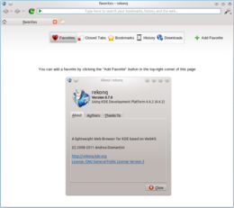 Schermata della versione 0.6.0 su KDE SC 4.5.4