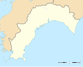 Français : Carte administrative vierge de la préfecture de Kōchi. English: Blank administrative map of the Kōchi prefecture.