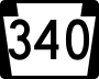 Pennsylvania Route 340 marker