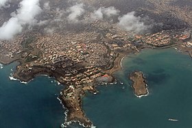 Aerial view of Praia