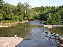 A bend in the Rocky River in the Rocky River Reservation