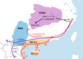 Image 2Kra-Dai (Tai-Kadai) migration route according to James R. Chamberlain (2016). (from History of Laos)