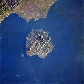 Image satellite de Thasos.