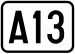 Cartouche signalétique représentant l'A13