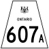 Highway 607A marker